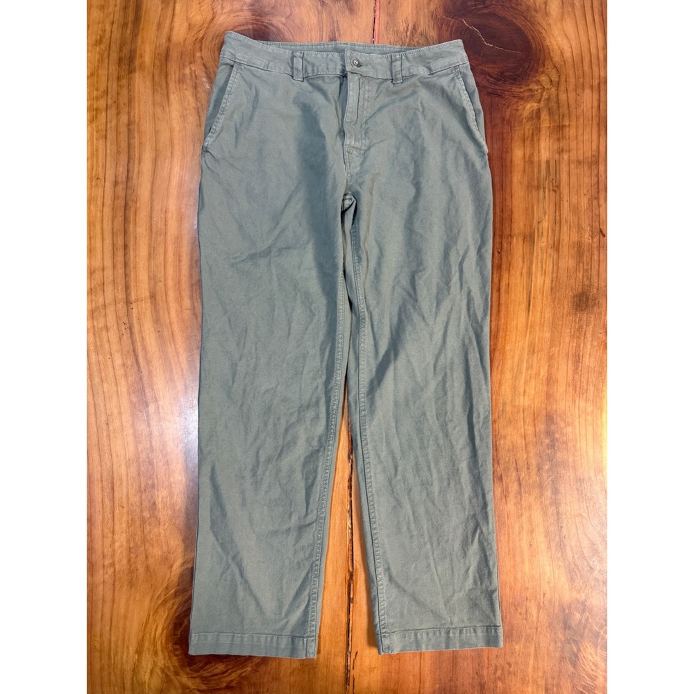 Prana Women's Chino Hiking Pants 8 Cotton Olive Green Organic Straight leg Q23